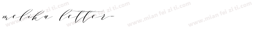 melika letter字体转换